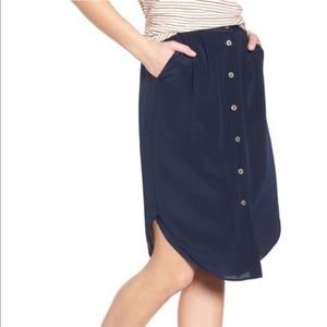 MADEWELL | NAVY MIDI SKIRT Sz XS